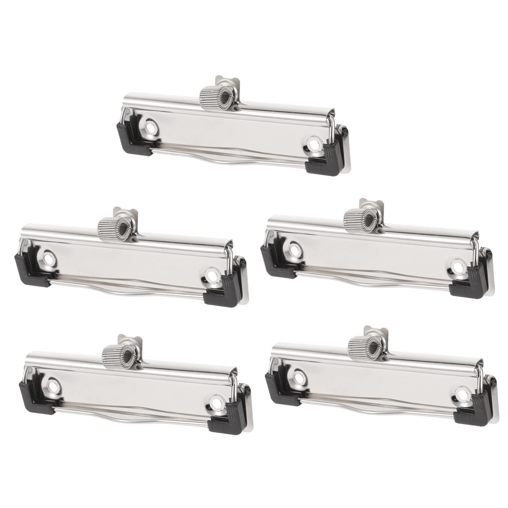 5 pezzi Clip per Portablocco in Metallo Resistente con Porta Penne da Morsetti per Appunti Ufficio Scuola Casa Fermacarte Durevoli e Funzionali