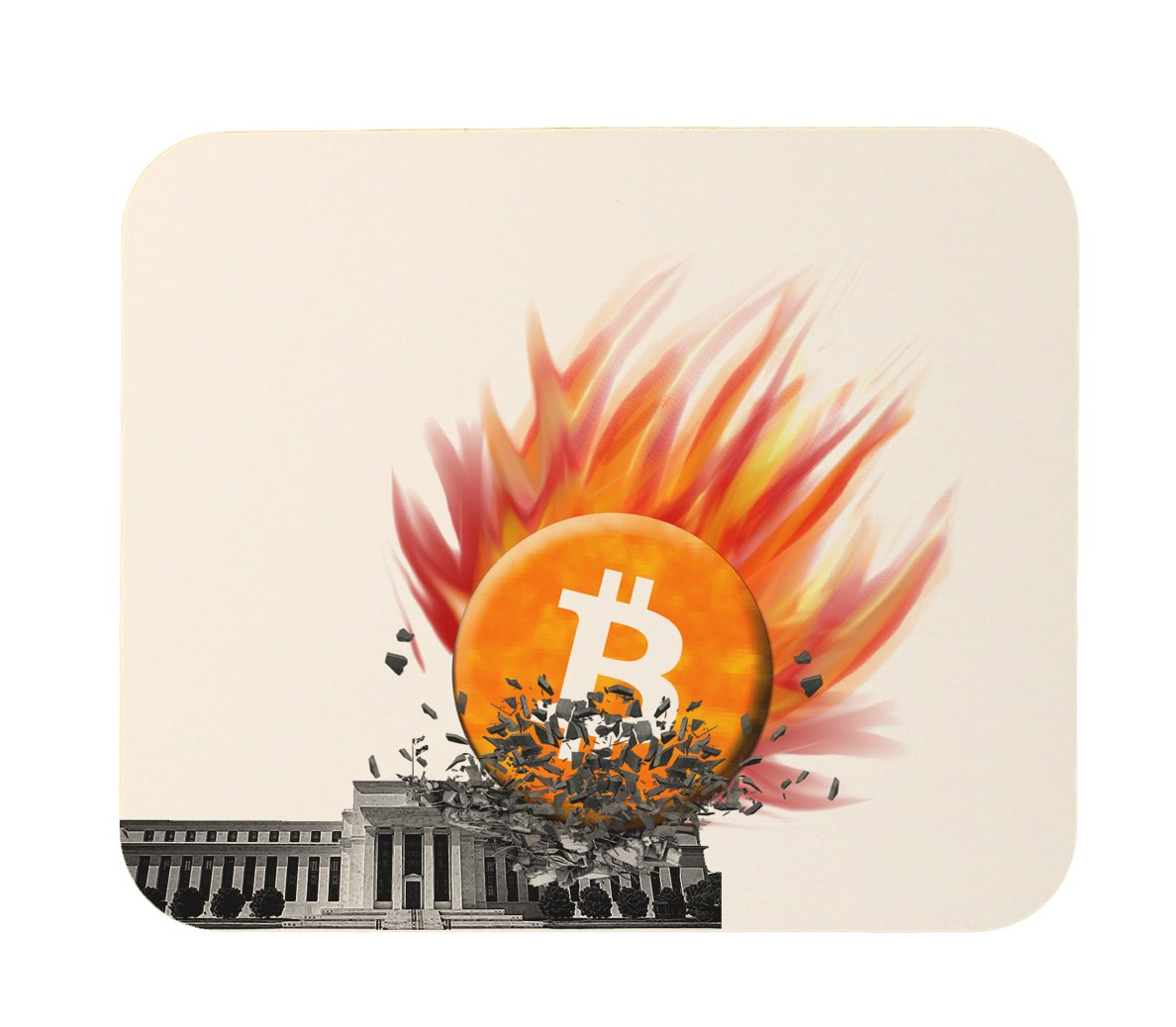 Linda's Gifts Bitcoin Smashes Federal Reserve Mouse Pad