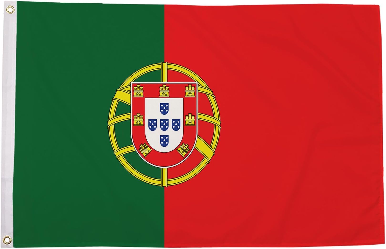 Portugal Flag Small 3ft x 2ft (90cm x 60cm) - Portuguese National Flag for Garden Display, Outdoor Polyester Flag, European Country Banner, Sports Events