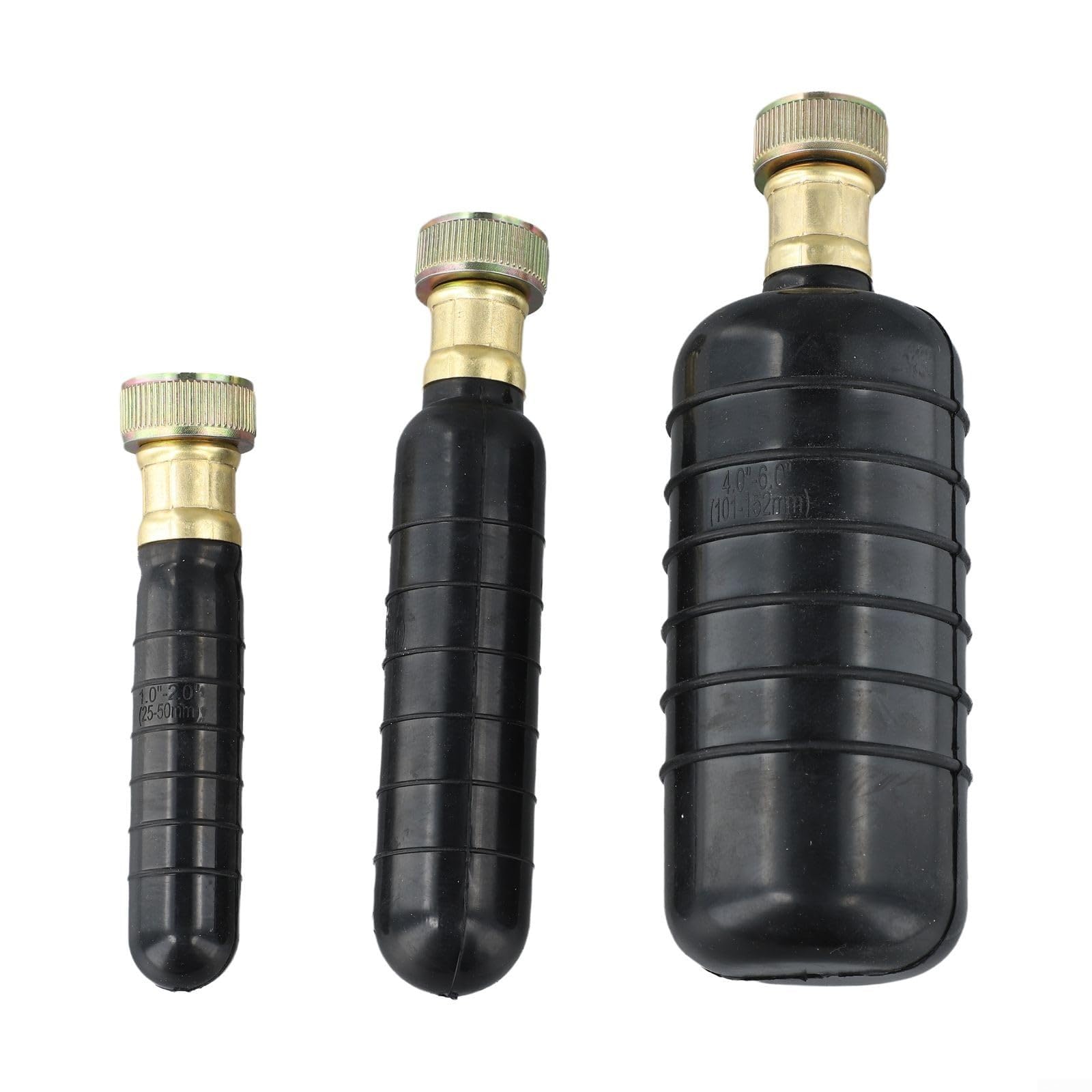 Confezione da 3 kit di vesciche di scarico per tubi di diametro da 1 a 15 cm, kit di vesciche di scarico in gomma per lavandini, docce e scarichi di piscine