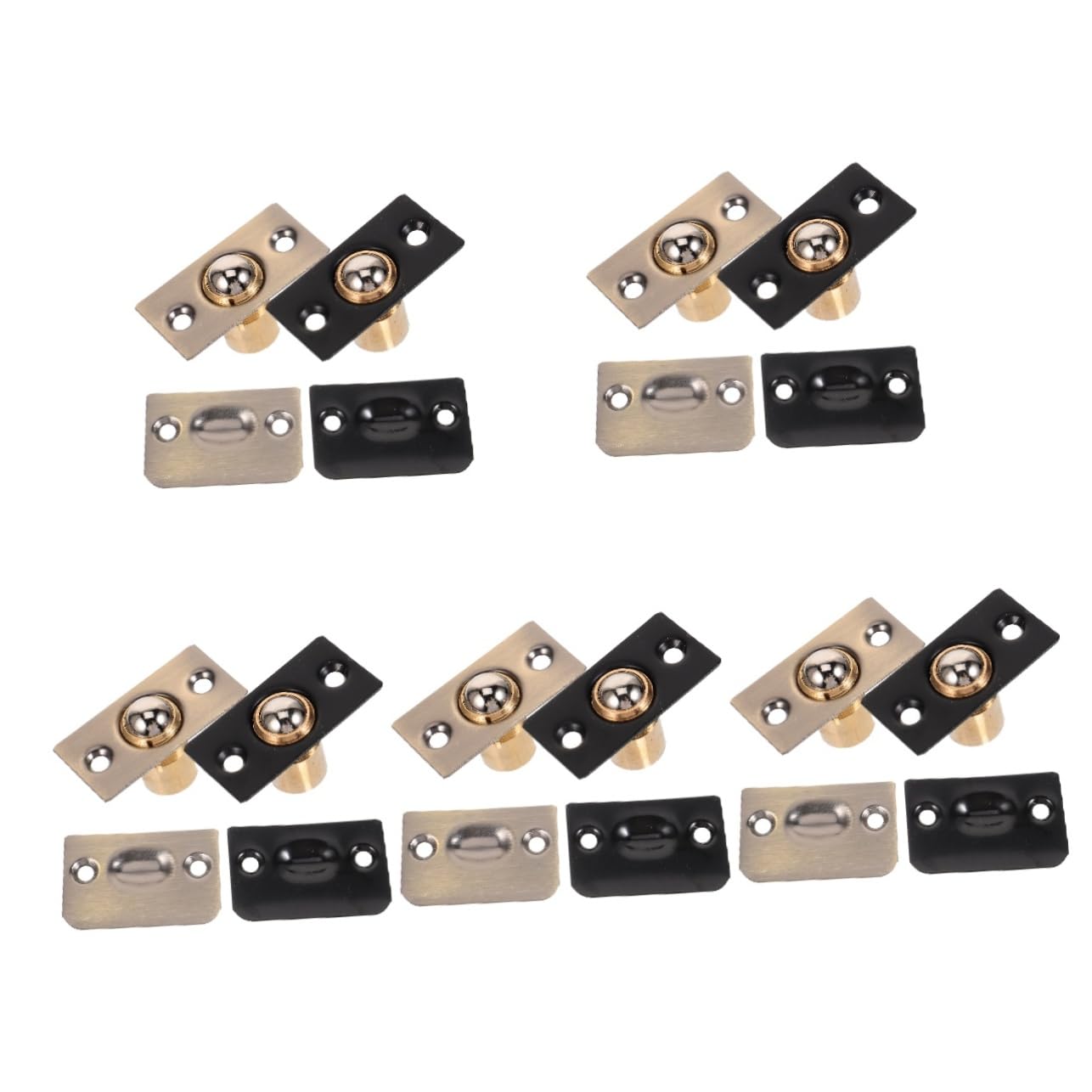 DOITOOL 5 Ensembles Portes Butée De Porte Filet Serrure De Porte Magnétique Basculer Jeu Loquets De Tension De L'armoire Loquets De Tension À Bille De Porte Acier Inoxydable 2 Pièces * 5
