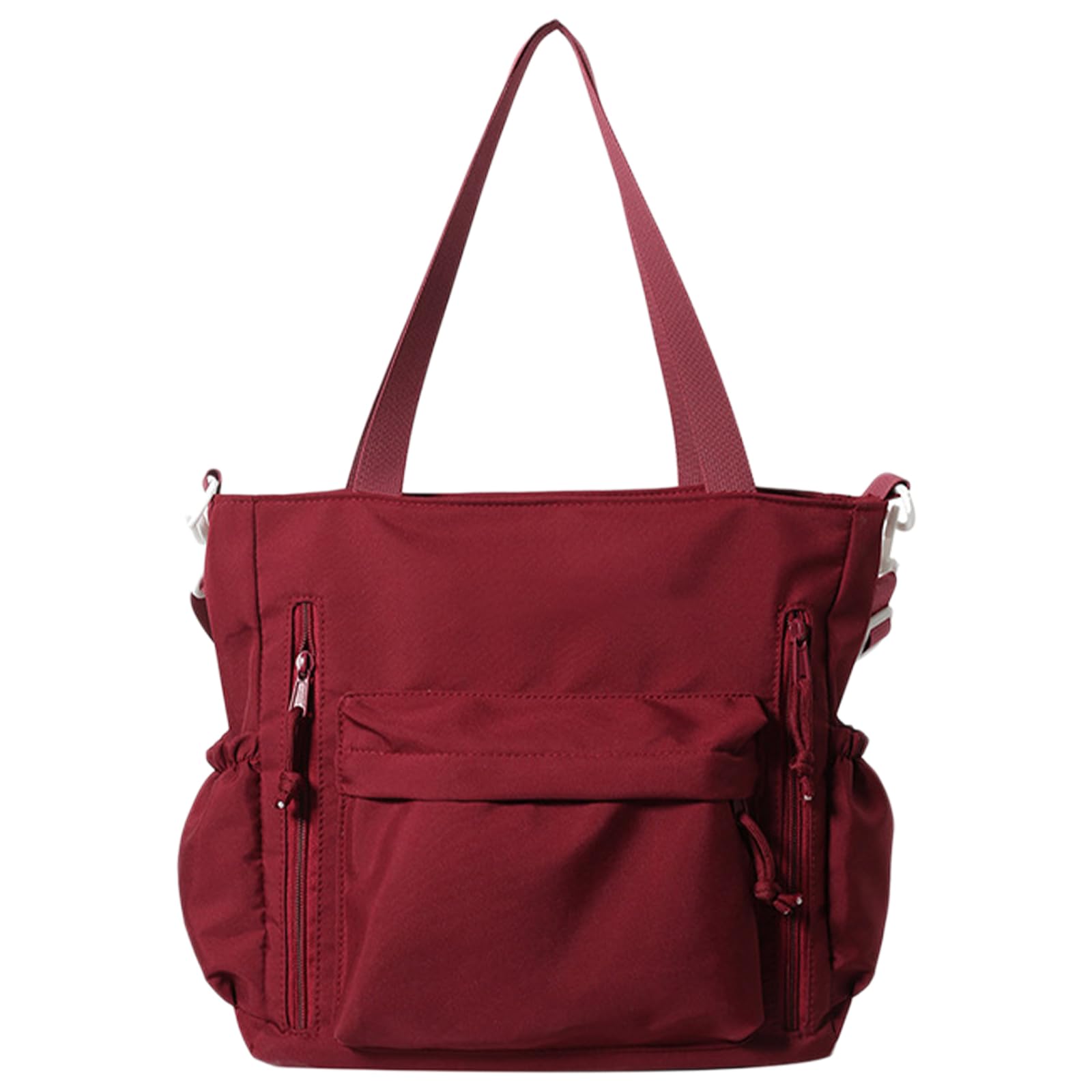 Rxgiasup Unisex Red Canvas Bag For Women Simple Shoulder Casual Messenger Top Handle Shopping Large Capacity Crossbody Women Canvas Shoulder Bag Girls Large Capacity Crossbody Bag Student School Bag,