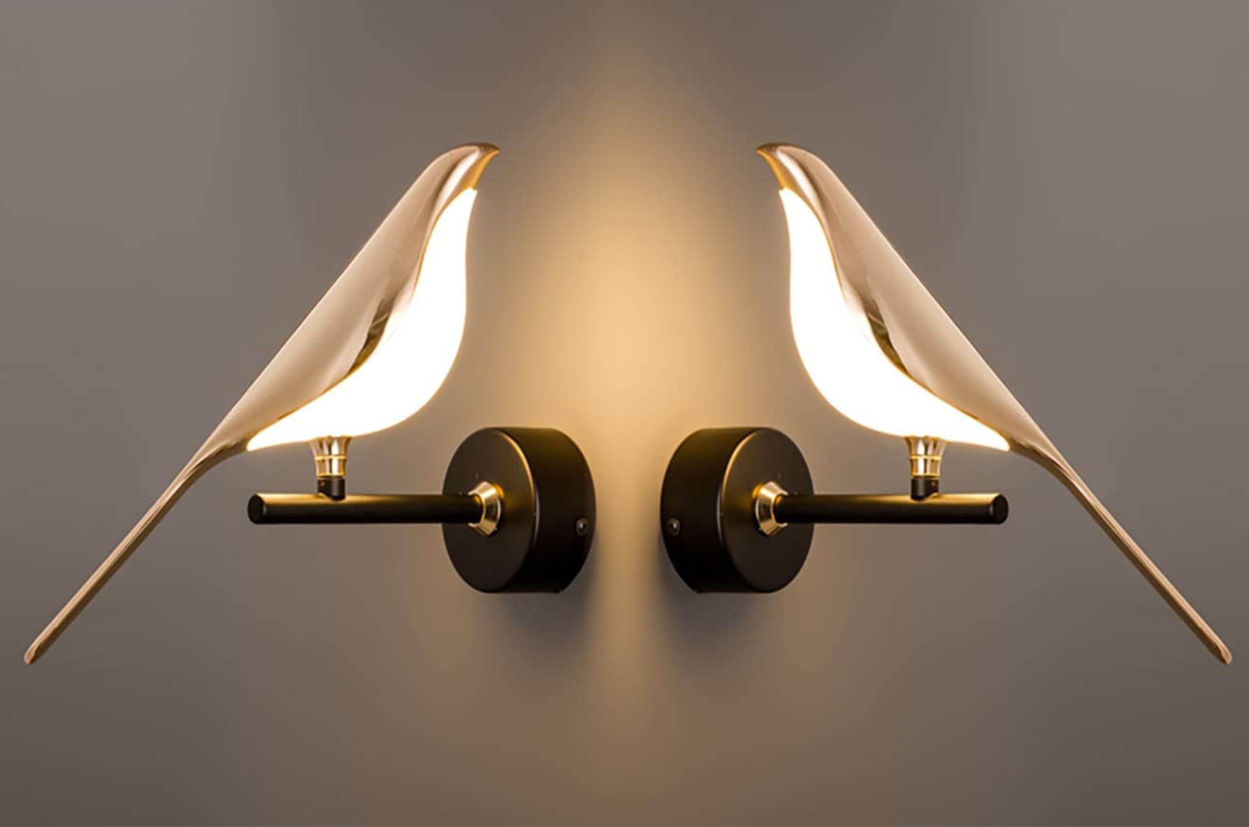 Lamp master Golden Bird Wall Light for Living Room, Modern Wall Lamps for Bedroom, Wall Lights for Home Decoration, Bedside Wall Lamp Scone for resturant/Cafe (Pack of 2) (B0DGTXV9M3) Amazon Price History, Amazon Price Tracker