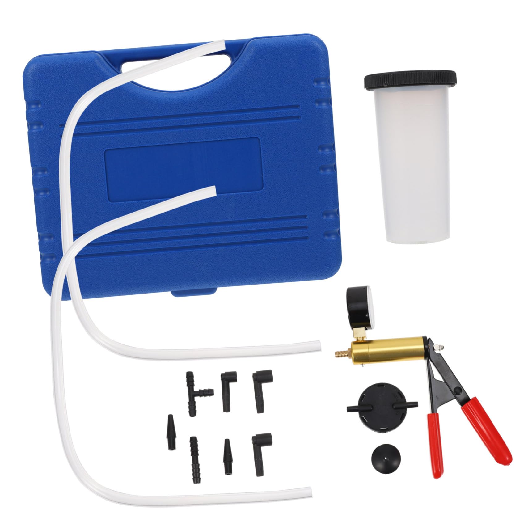 Do Odpowietrzania Hamulców z Ręczną Pompą Próżniową Uniwersalne Narzędzie Do Wymiany Płynów Hamulcowych z Różnymi Adapterami Praktyczny Etui Transportowym