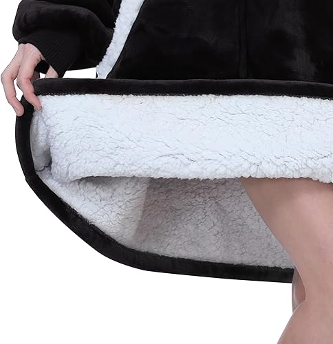 Miniatura 8 de Kipswiza Manta Ponible con Capucha para Mujeres y Hombres, Sudadera de Mantas con Capucha de Sherpa Suave y Acogedora Extragrande como Regalos de