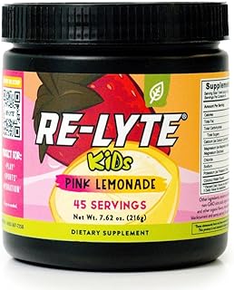 REDMOND Re-Lyte Kids Hydration Electrolyte Mix Powder, Pink Lemonade 7.62 oz