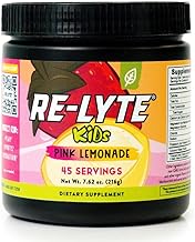 REDMOND Re-Lyte Kids Hydration Electrolyte Mix Powder, Pink Lemonade 7.62 oz