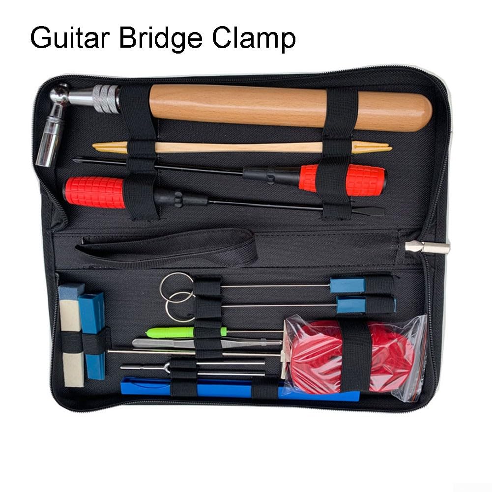 Kit di strumenti per accordatore pianoforte, kit professionale per accordare pianoforte, 16 pezzi, include chiave per accordatura, martello, striscia di temperamento, kit di silenzio, set di fissaggio