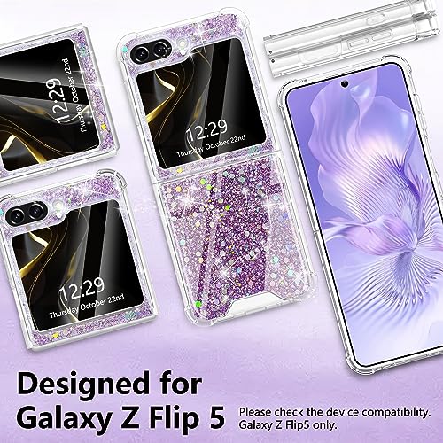 image for OOK for Samsung Galaxy Z Flip 5 Case Sparkly Glitter Slim Thin Shockpr