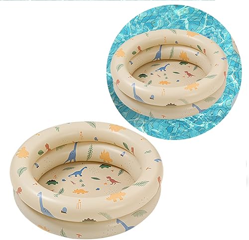 Miniatura 3 de lanema Piscina pequeña inflable para niños, piscina de dinosaurio, piscina para bebés, piscina infantil para interiores y exteriores, piscina para