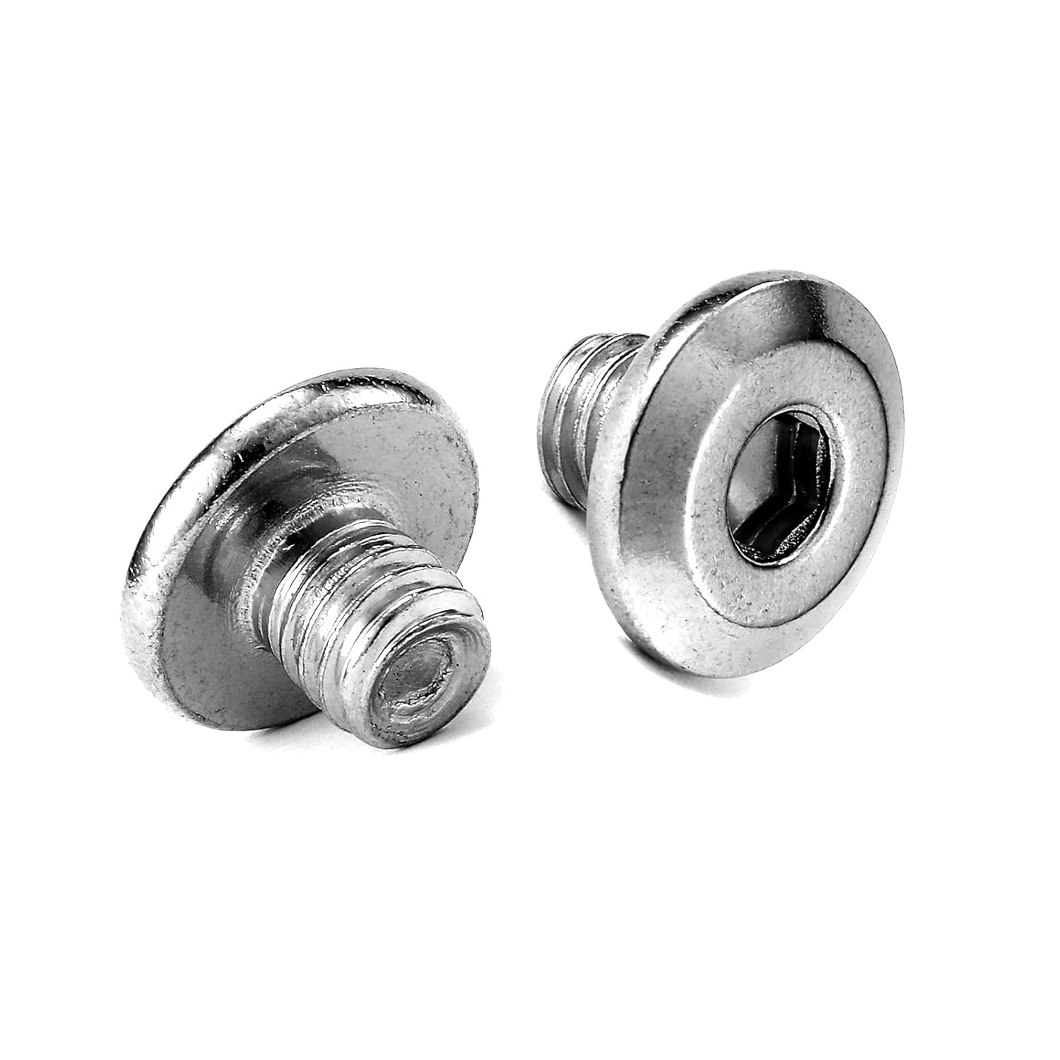 M6 x 6mm 10Pcs Flat Head Hex Socket Cap Screws Bolts, 304 Stainless