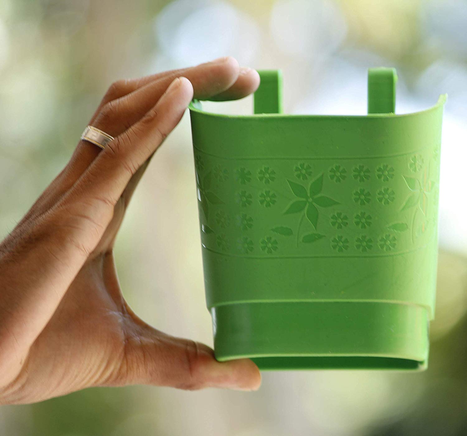 AGRITECH Vertical Garden Pots and Planter Wall Hanging pots for Plants (Green, 30)