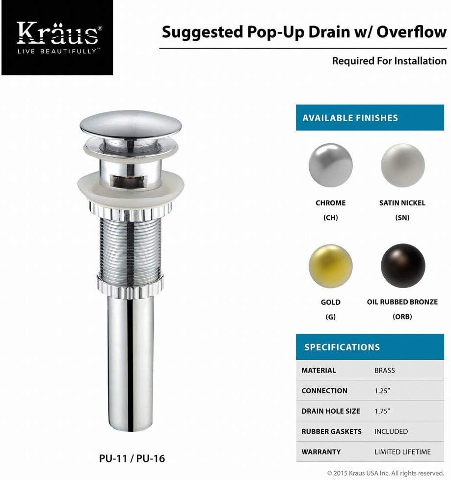 Exclusive Discount 70% Price Kraus KCV-150 Elavo Square Vessel Porcelain Ceramic Bathroom Sink with Overflow, 18 1/2, 18.5 Inch, White