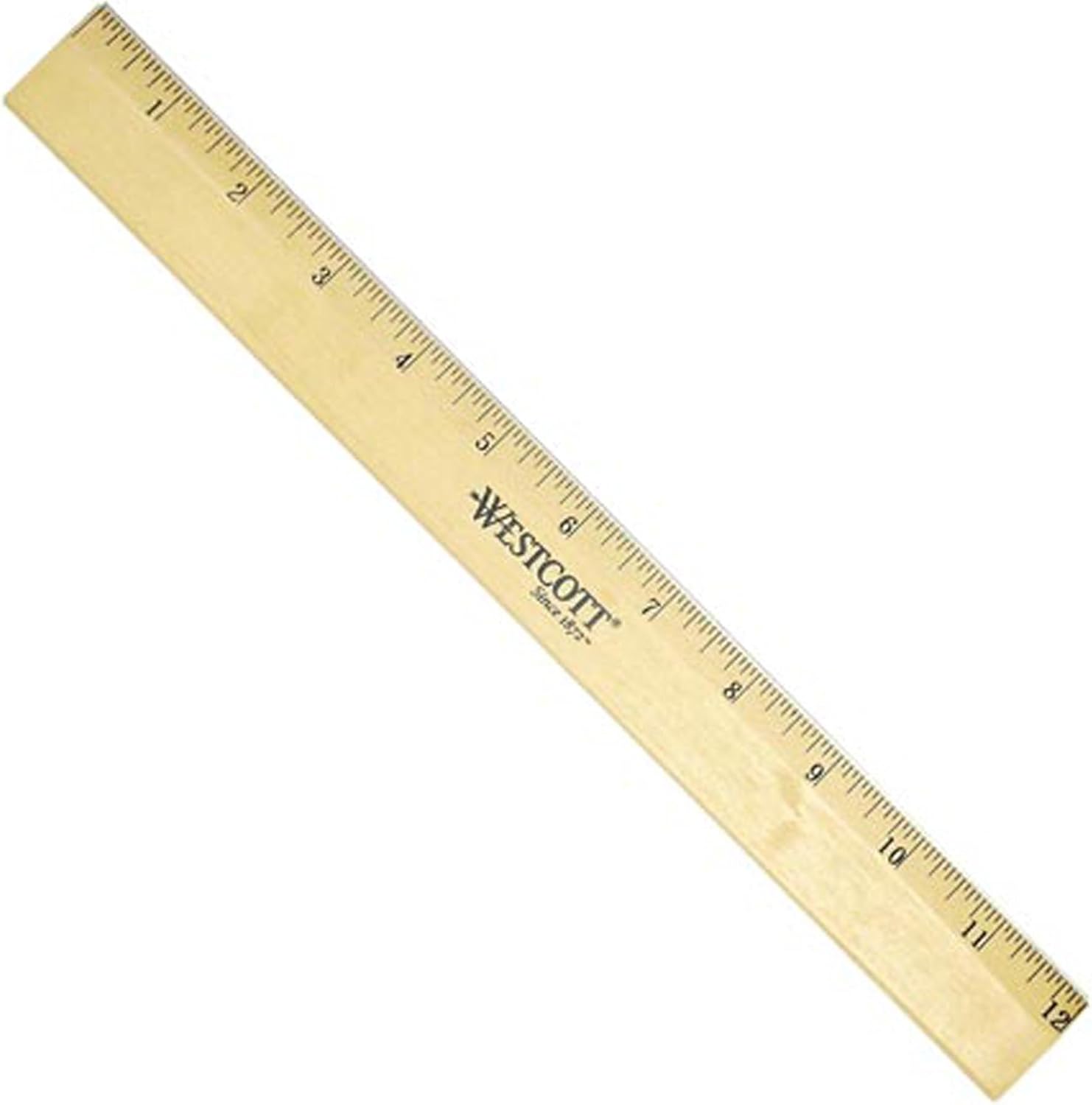 amazon com westcott 12 wood ruler beveled edge 05011 office and school rulers office products