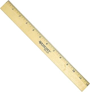 Westcott 12" Wood Ruler, Beveled Edge (05011)