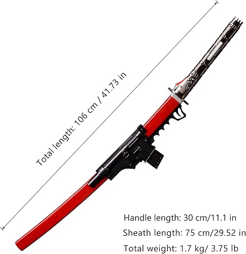 Miniatura 2 de lkjad Katana Sword Juego japonés Cosplay Jetstream Sam, equipo de metal Rising Venganza una variedad de opciones