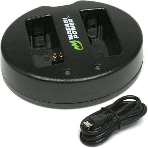 Wasabi Power Cargador de batería USB dual para Pentax D-LI109 y Pentax K-30, K-50, K-70, K-500, K-r, KP