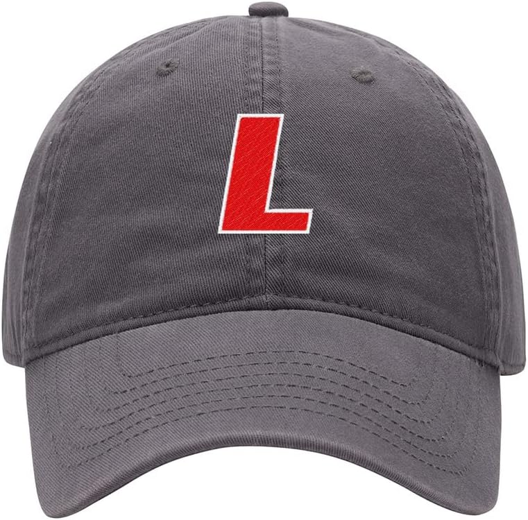 Baseball Cap Men Handsome Letter L Embroidered Washed Cotton Dad Hat Baseball Caps