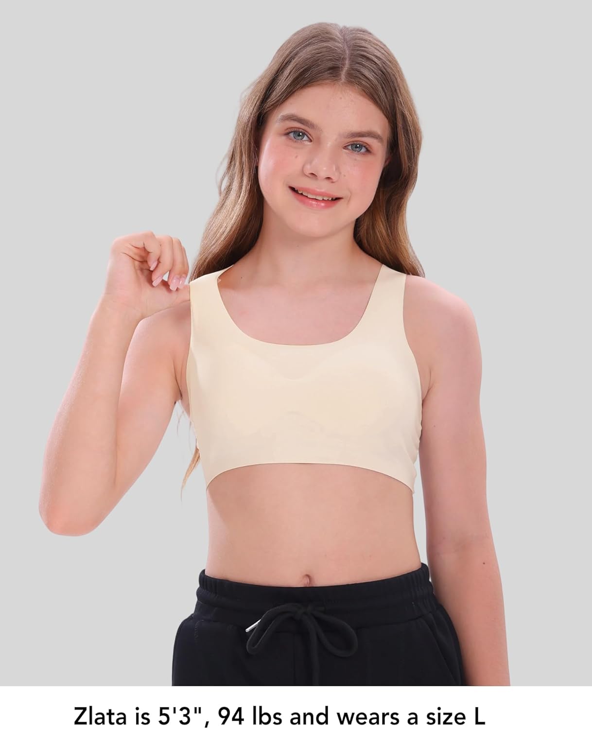 Training Girls Bras for Teens 10-16 Racerback Seamless Design with Removable Soft Padding Bras - Image 2