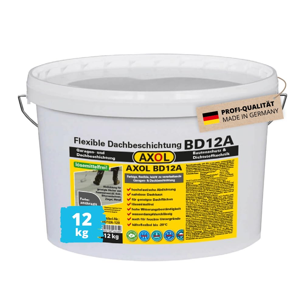 AXOL 1K Flüssigkunststoff Anthrazit Dachfarbe Dachbeschichtung 12 kg