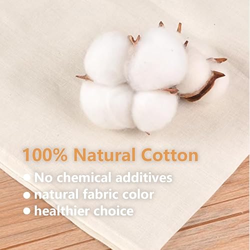 Miniatura 3 de 30 piezas de bolsas de especias de algodón natural para cocinar 4x6, 6x8 Filtros de té reutilizables con cordón, ideales para colar sopas, bolsitas