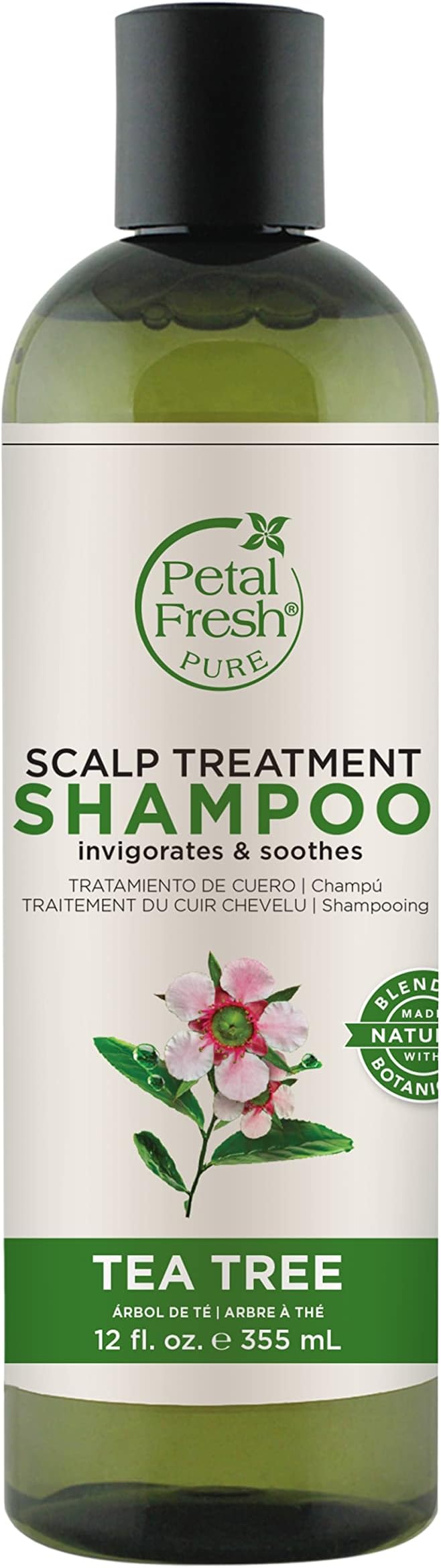 Petal Fresh Pure Scalp Treatment Tea Tree Shampoo 355 ml For Itchy & Dry Scalp, Anti Dandruff | Sulphate, Silicones & Paraben Free | 100% Vegan & Cruelty Free