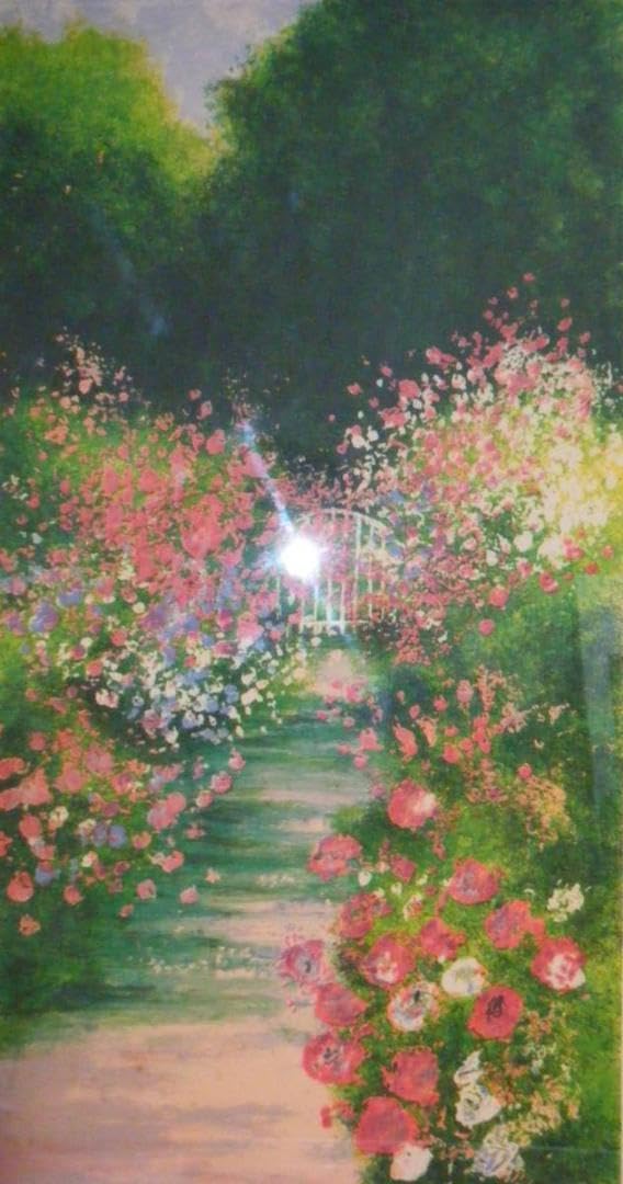 版画 ラファエル・ロビック リトグラフ 花の風景 逸品 箱入 M90 - 美術品