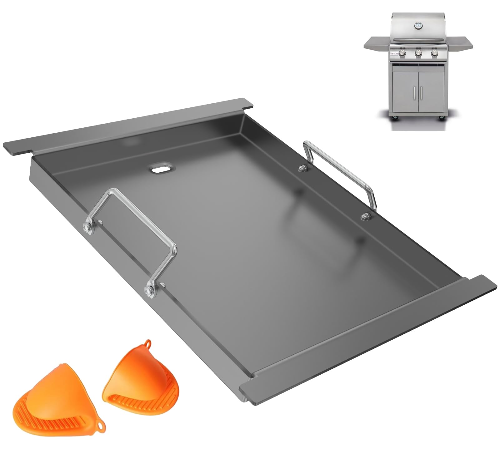 Half Size Griddle Insert for Blaze Grills 3 and 5 Burner Natural Gas Grill