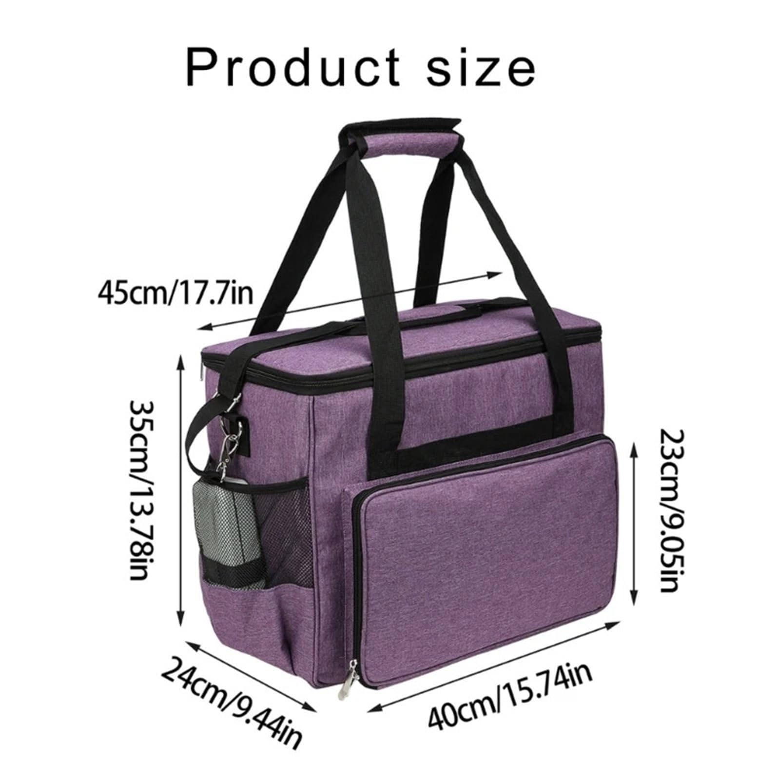 Estuche for máquina de Coser, Bolsa Transporte con Acolchado extraíble y Accesorios(Grey)