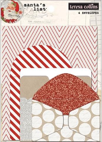 Teresa Collins Designs Santas List Envelopes,