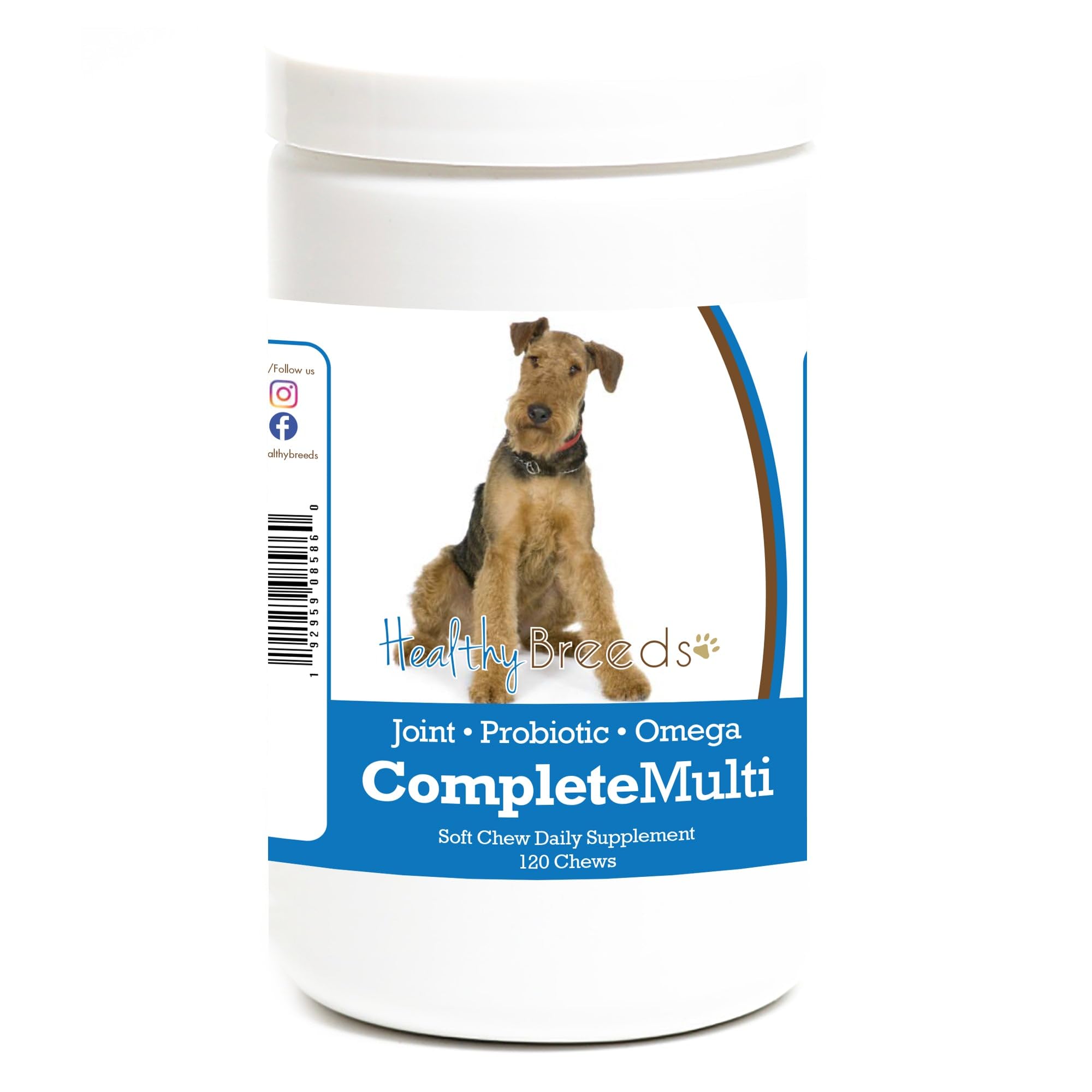 Healthy Breeds Airedale Terrier All In One Multivitamin Soft Chew 120 Count