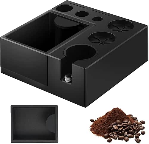 PUSEE Espresso Knock Box & Tamp Station, 9 in 1