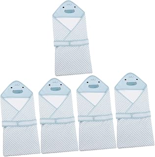 Homoyoyo 5 Peças Toalha De Bebê Panos De Banho De Musselina Toalha Com Capuz Para Bebê Toalhas Com Capuz Enfaixar Cobertor De Recepção De Bebê Toalha De Enfaixar De Algodão Toalha De