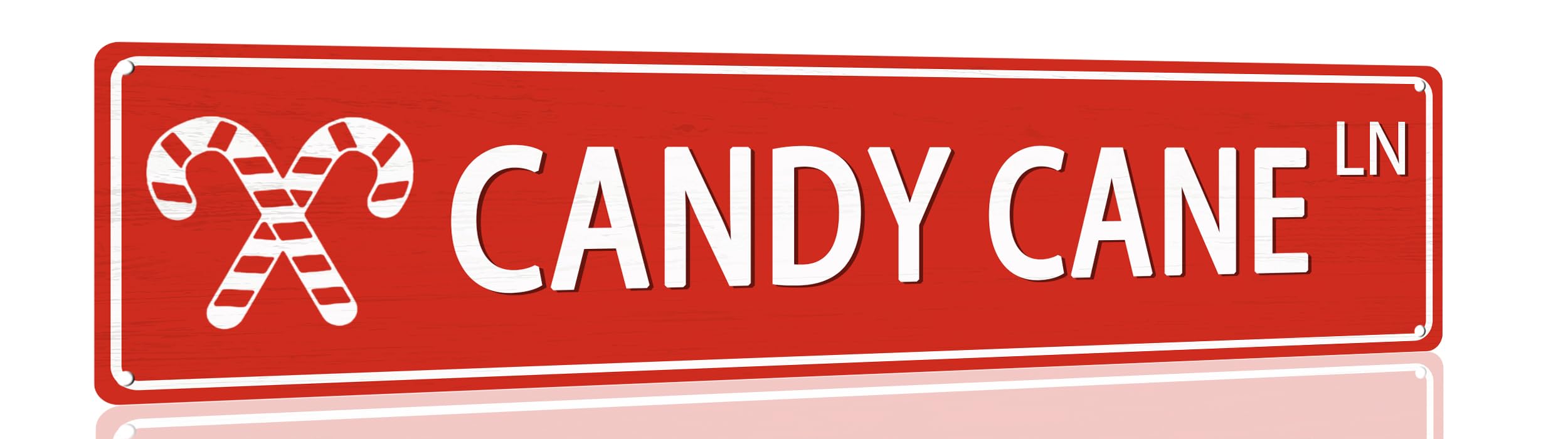 peiyeety Candy Cane Ln Vintage Street Sign Retro Rustic Metal Tin Sign Christmas Wall Art For Home Holiday Garage Bar Farmhouse Patio Man Cave Waterproof Durable Decor 4x16 Inch