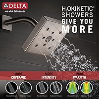 Vista 4 de Delta Faucet Ara 14 Serie T14467-SS - Juego alcachofa de ducha con pulverizador H2Okinetic, acero inoxidable (válvula no incluida), T14467-SS