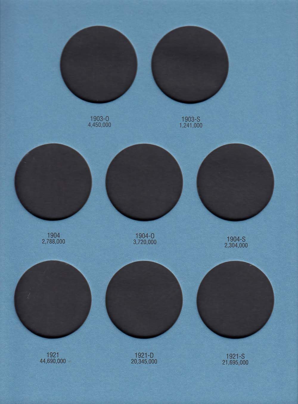 Whitman US Morgan Silver Dollar Folder Four Volume Set 1878 – 1921#’s 9082, 9083, 9084, 9085