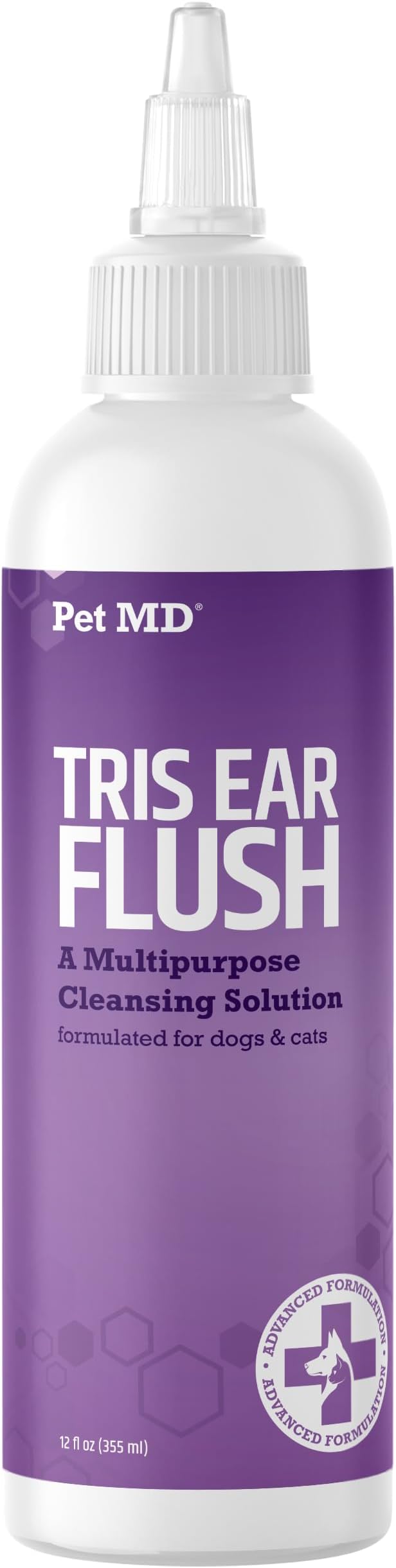 Veterinary Tris Flush Cat & Dog Ear Cleaner - Dog Ear Flush - 12 oz