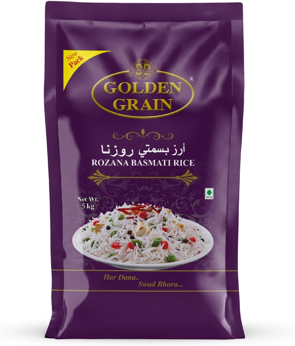 Golden Grain Rozana Basmati Rice Value Pack, 5 kg