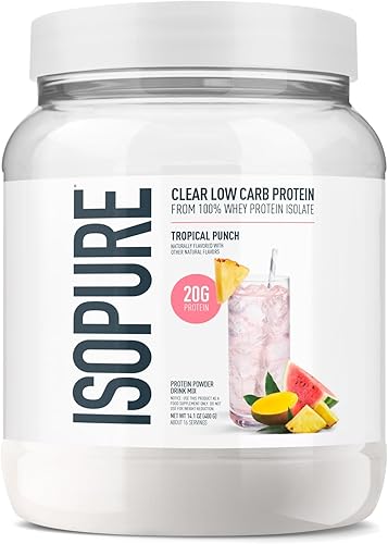 Miniatura 6 de Isopure - polvo de proteína de suero de leche con sabor a fruta ligera refrescante