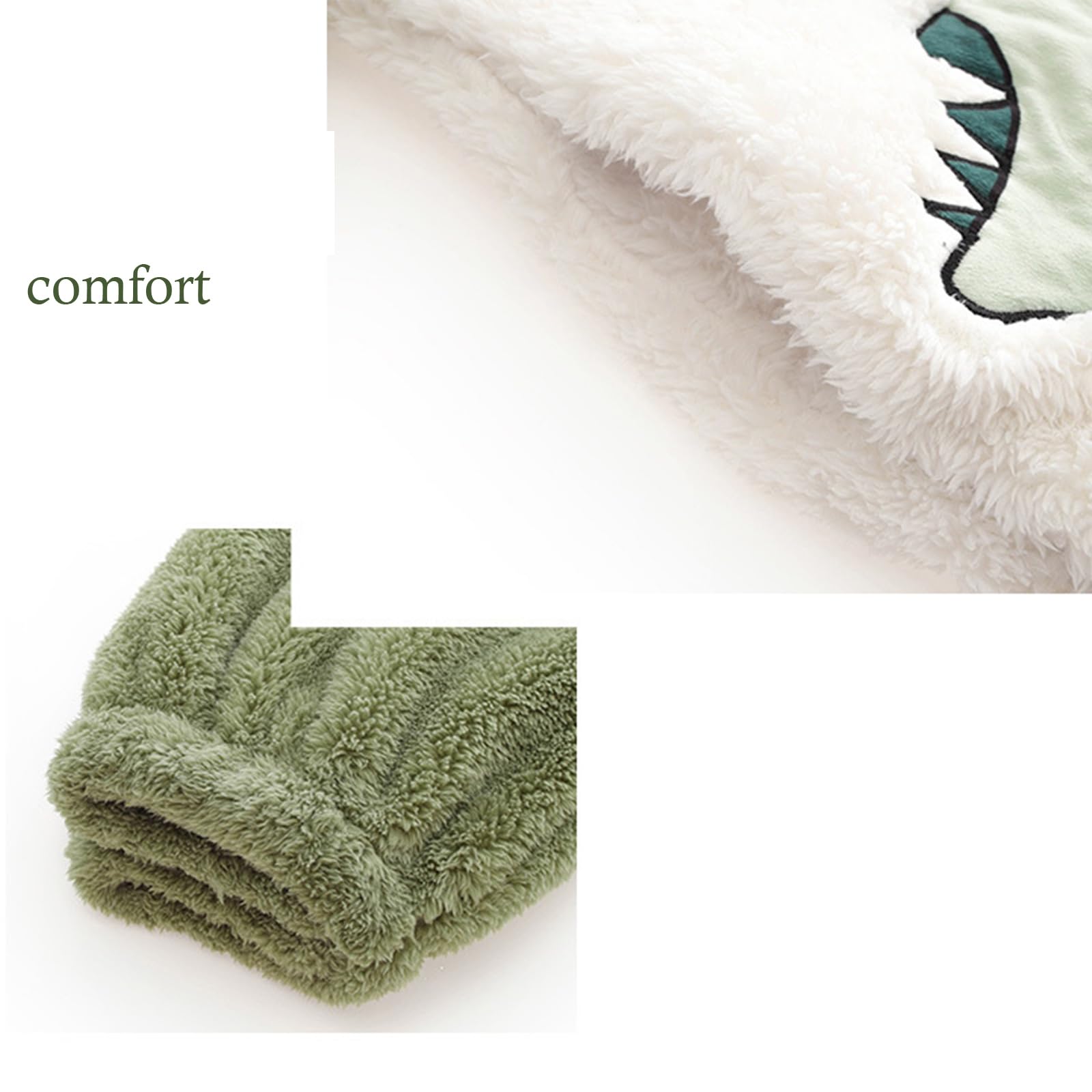Conjunto de pijama de forro polar, sudadera térmica con capucha y pantalones con patrón de dinosaurio, ropa de dormir para clima frío, conjunto de pijama de franela para mujer