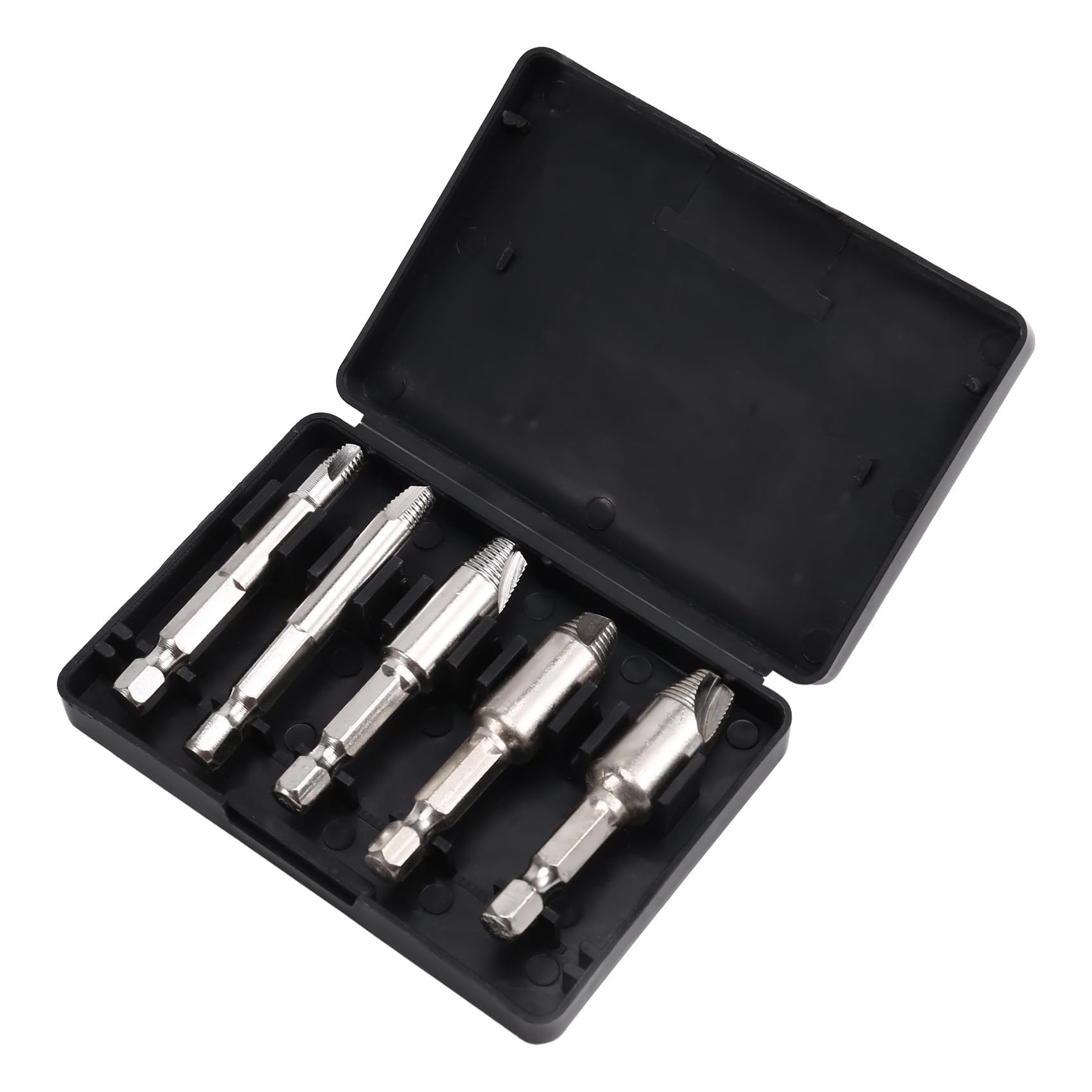 Littimoon 5Pcs Damaged Extractor Drill Bit High Speed Steel Double Easily Take Out Side Drill Out Broken Remover Bolt