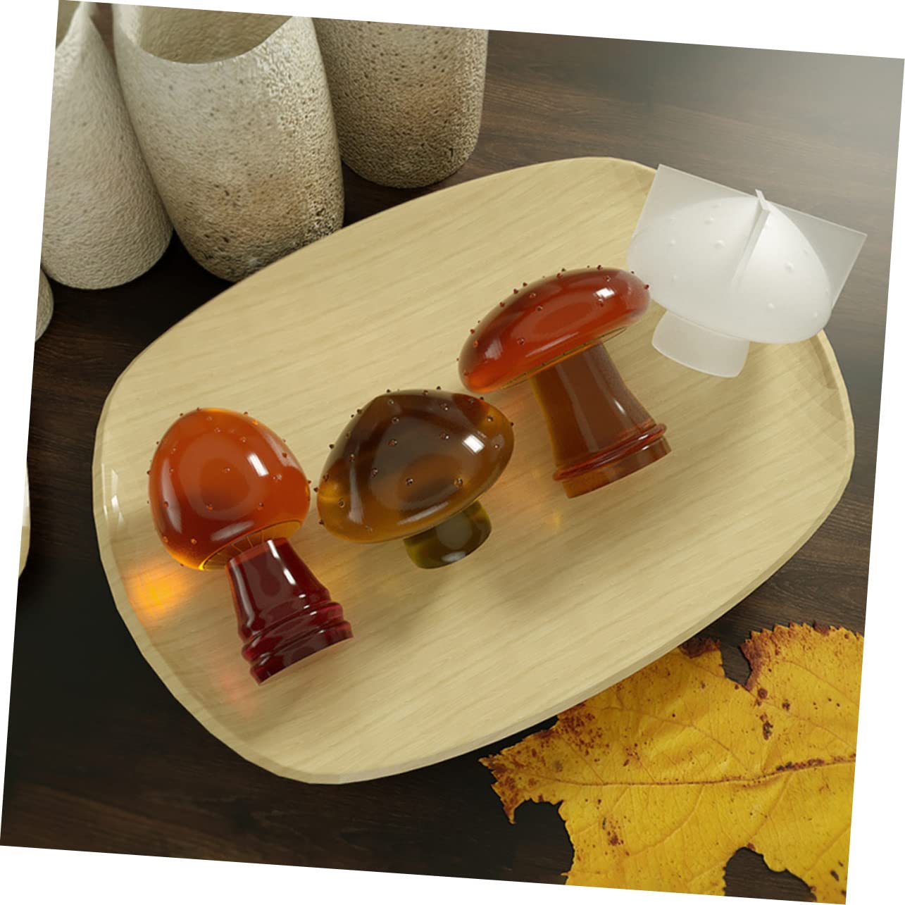 jojofuny 2 Set Stampi Silicone Per Decorazioni Forma Fungo Kit Diy Per Creazioni Artigianali Facili Da Utilizzare E Smontare Materiale Resistente E Flessibile Per E Decorazioni 4 Pezzi*2