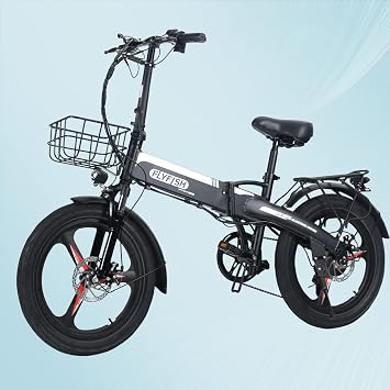 Public Road Bicycle, No License Required, Electric Assisted Bicycle, 20-inch City, Folding Bicycle, Ebike, 20-Inch, Electric Assist, 36 V 14AH, Basket Included, Power Motor, Exercise, Front and Rear
