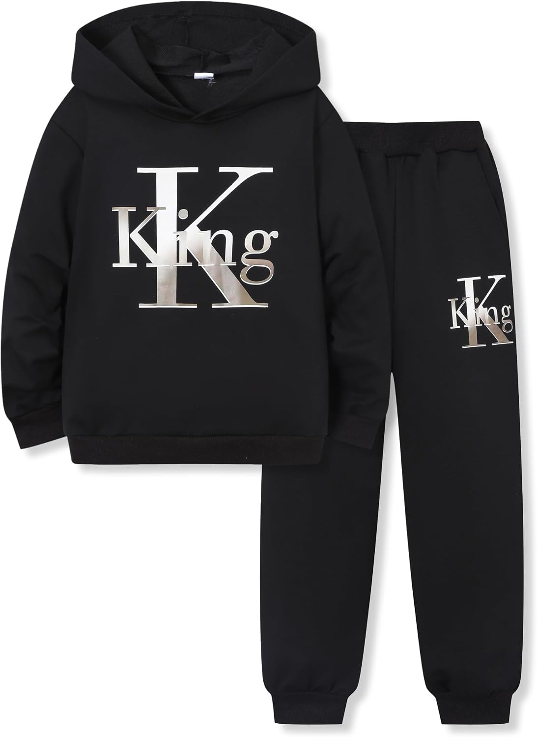Boys Clothes 2 Piece Outfit Set Hoodie Sweatshirt + Jogger Pants, 6-12 Years