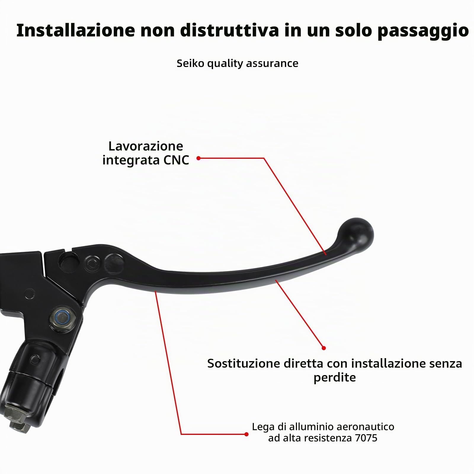 Leva di frizione pieghevole Alluminio Anodizzato 22 mm per Dirt Pit Bike 50CC-125CC
