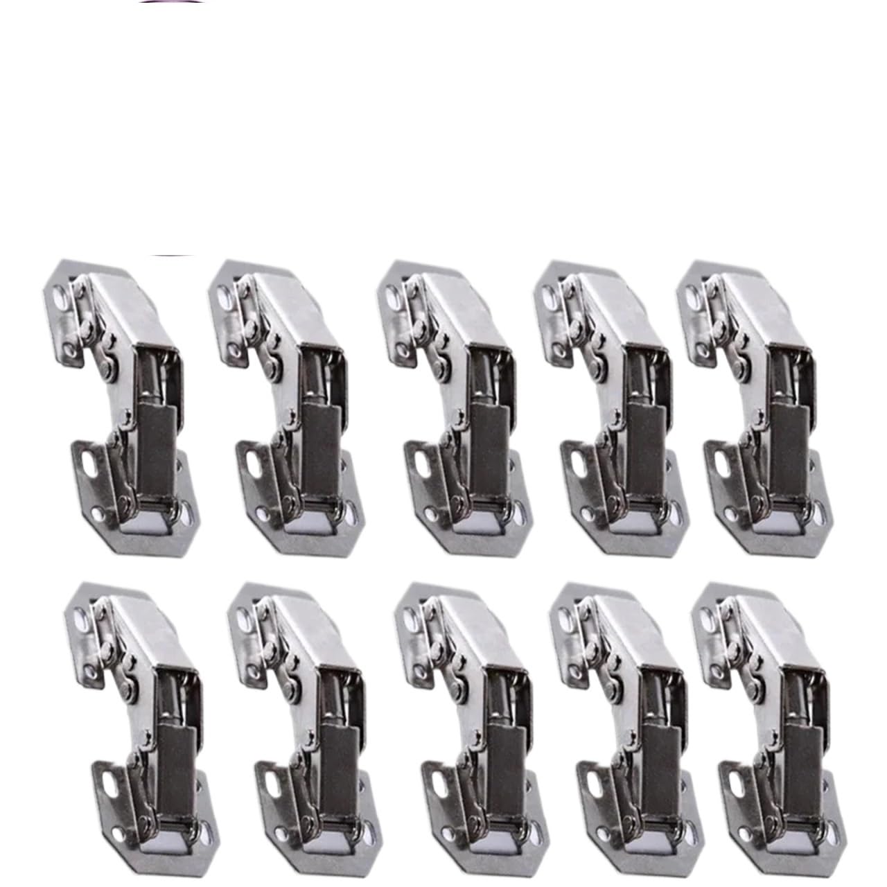 Cabinet Hinges 2/10PCS 90 Degree Cabinet Hinges No-Drilling HoleHydraulic Buffer Hinge Kitchen Cupboard for Cupboard Furniture(10PCS)