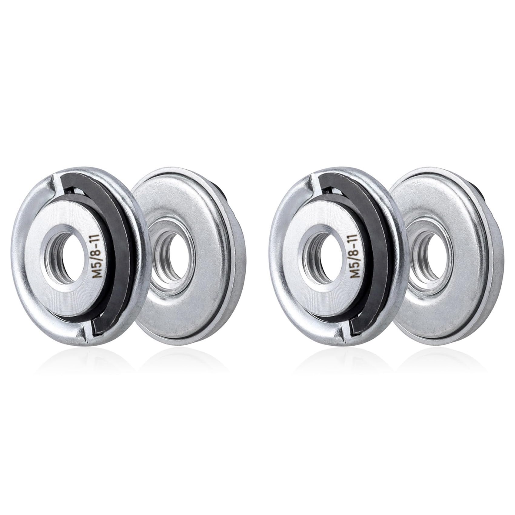Jnchdghwa As Shown 4Pcs Quick Change Angle Grinder Flange Nuts 5/8-11 Grinder Nut Replacement Lock Nuts Grinder Locking Nuts