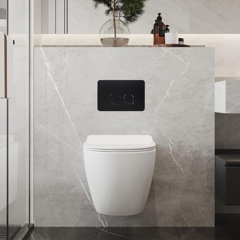 Panneau de bouton de chasse d'eau, pour réservoir dissimulé, design à double bouton 246 x 164 mm, matériau ABS, compatible avec les modèles 01/10/20/21/30/50/60 (D)