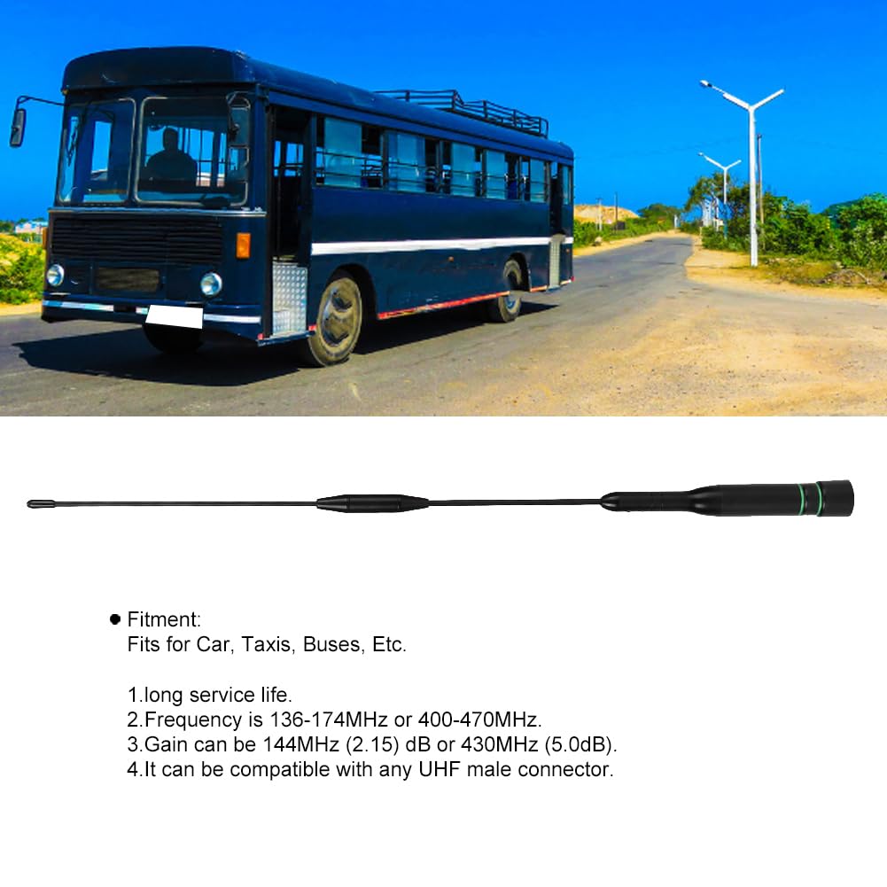 Antena móvil Torvex, 144 430 MHz Antena de Radio de Coche de Doble Banda Señal aérea NL-77B para comunicación de autobús de Taxi de Coche