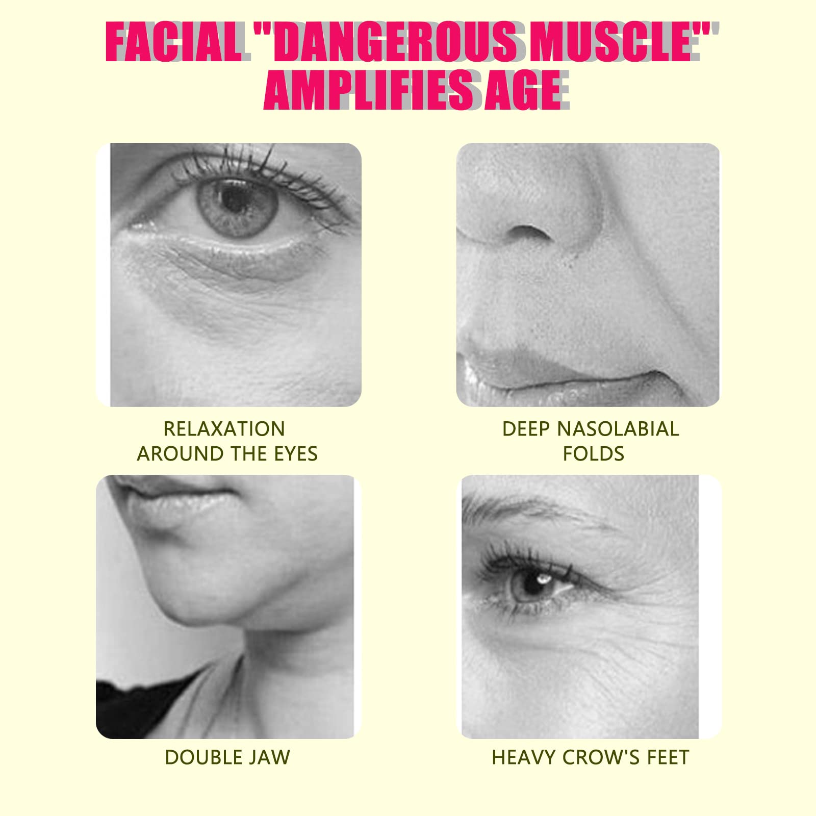 Face Lift Tape 3 Piezas Cinta de Estiramiento Facial Cinta de Levantamiento de Cuello y Ojos para La Mujer Anti-envejecimiento（Cinturón Doble Negro & Albaricoque & Marrón）